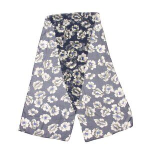 Jaclyn Smith Floral Print Sheer Scarf 60" X 11" 100% Polyester Made In Italy